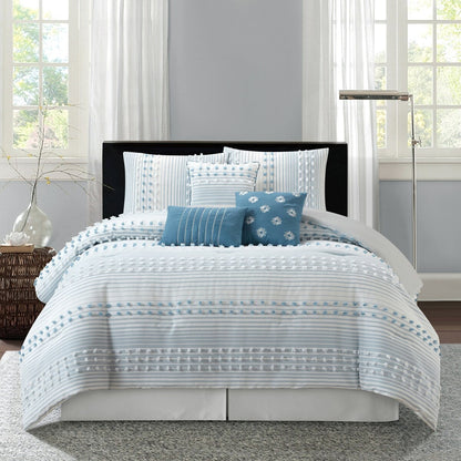 Nanshing Jessy Modern Striped 7 Piece Comforter Set