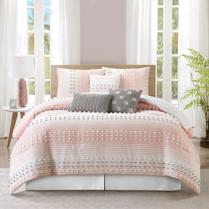 Nanshing Jessy Modern Striped 7 Piece Comforter Set
