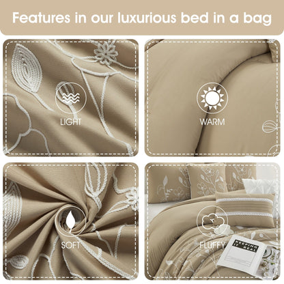 Nanshing Taylor 7 Piece Floral Botanical Comforter Set