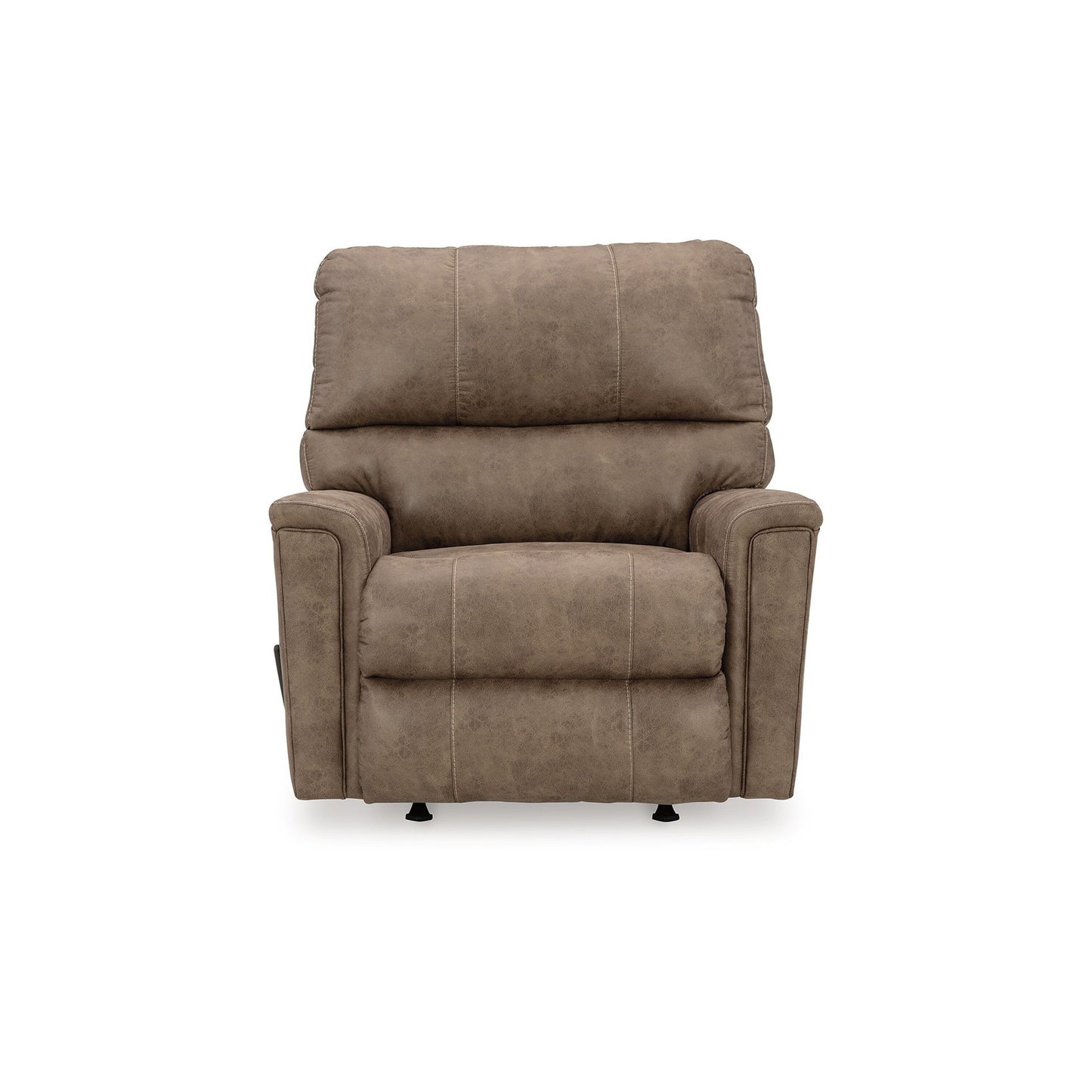 Nav Manual Rocker Recliner Chair, Weathered Fossil Brown Faux Leather