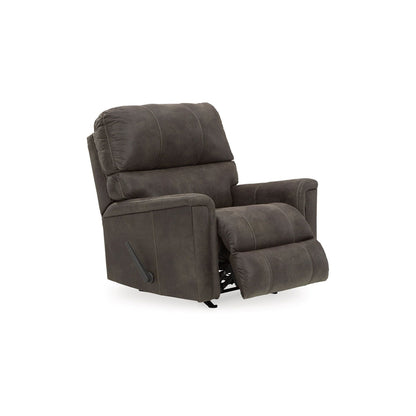 Nav Manual Rocker Recliner Chair, Weathered Smoke Gray Faux Leather