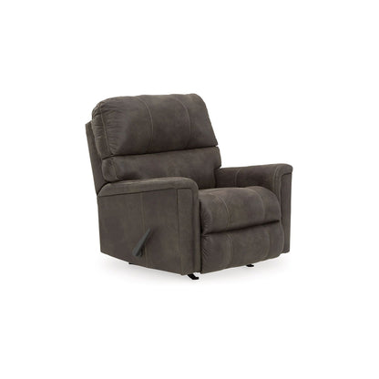 Nav Manual Rocker Recliner Chair, Weathered Smoke Gray Faux Leather