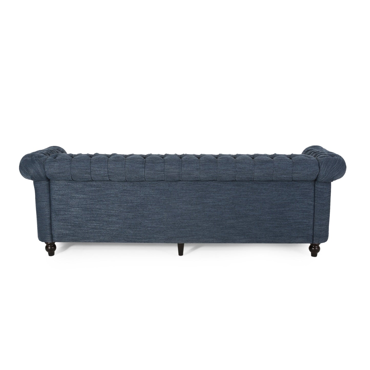 Navy Blue Chesterfield Button Tufted 3-seater Sofa with Nailheads