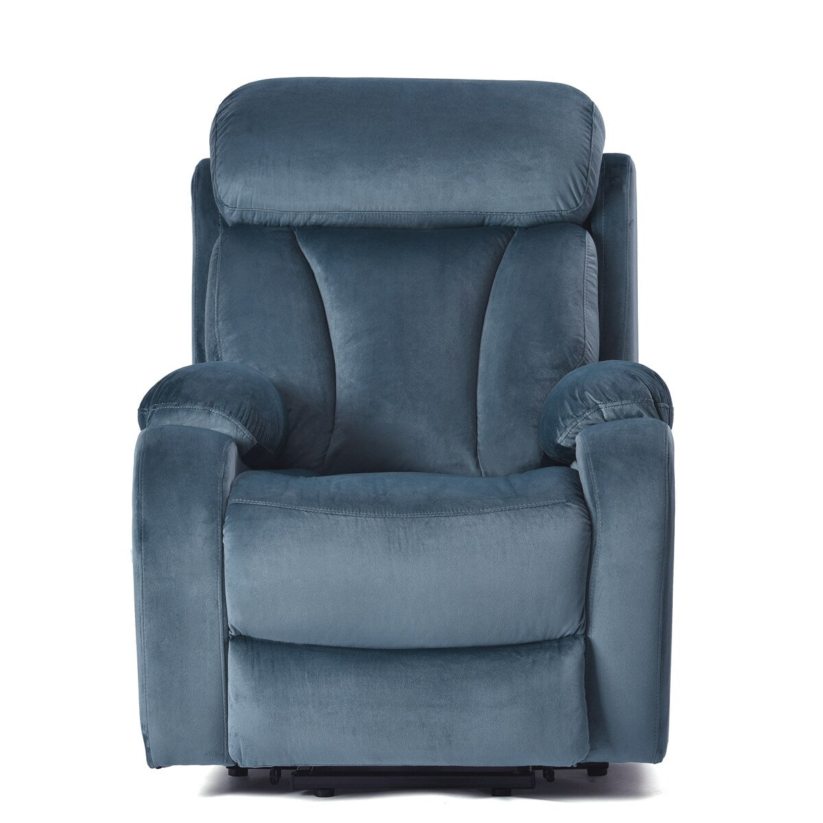Navy Blue Power Lift Recliner Chair for Elderly with Adjustable Angles, Side Pocket, and Remote Control