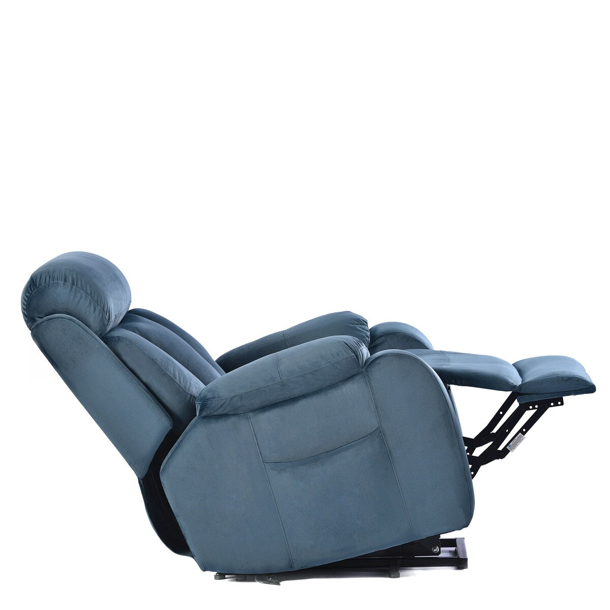 Navy Blue Power Lift Recliner Chair for Elderly with Adjustable Angles, Side Pocket, and Remote Control