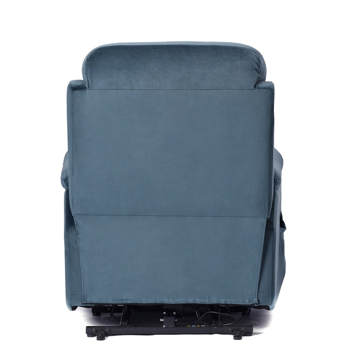 Navy Blue Power Lift Recliner Chair for Elderly with Adjustable Angles, Side Pocket, and Remote Control