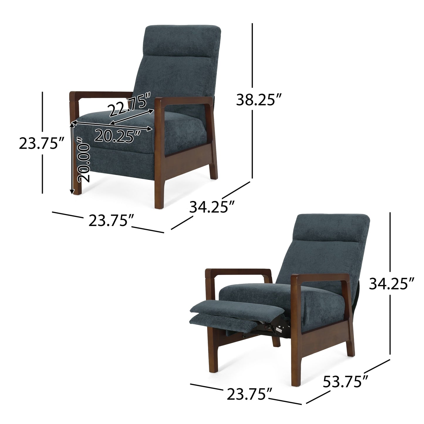 Neihart Waterfall Back Pushback Recliner by Christopher Knight Home