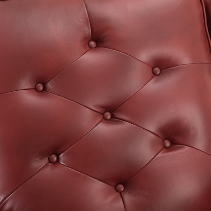 Nestor Mid Century Genuine Leather Recliner with Solid Wood Legs by HULALA HOME