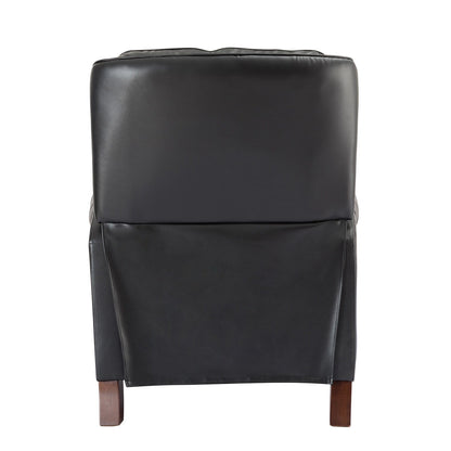 Nestor Mid Century Genuine Leather Recliner with Solid Wood Legs by HULALA HOME
