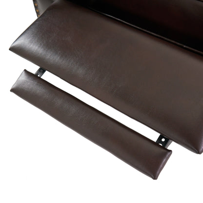 Neville 2-Tone PU Push Back Recliner by Christopher Knight Home