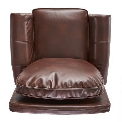 Neville 2-Tone PU Push Back Recliner by Christopher Knight Home