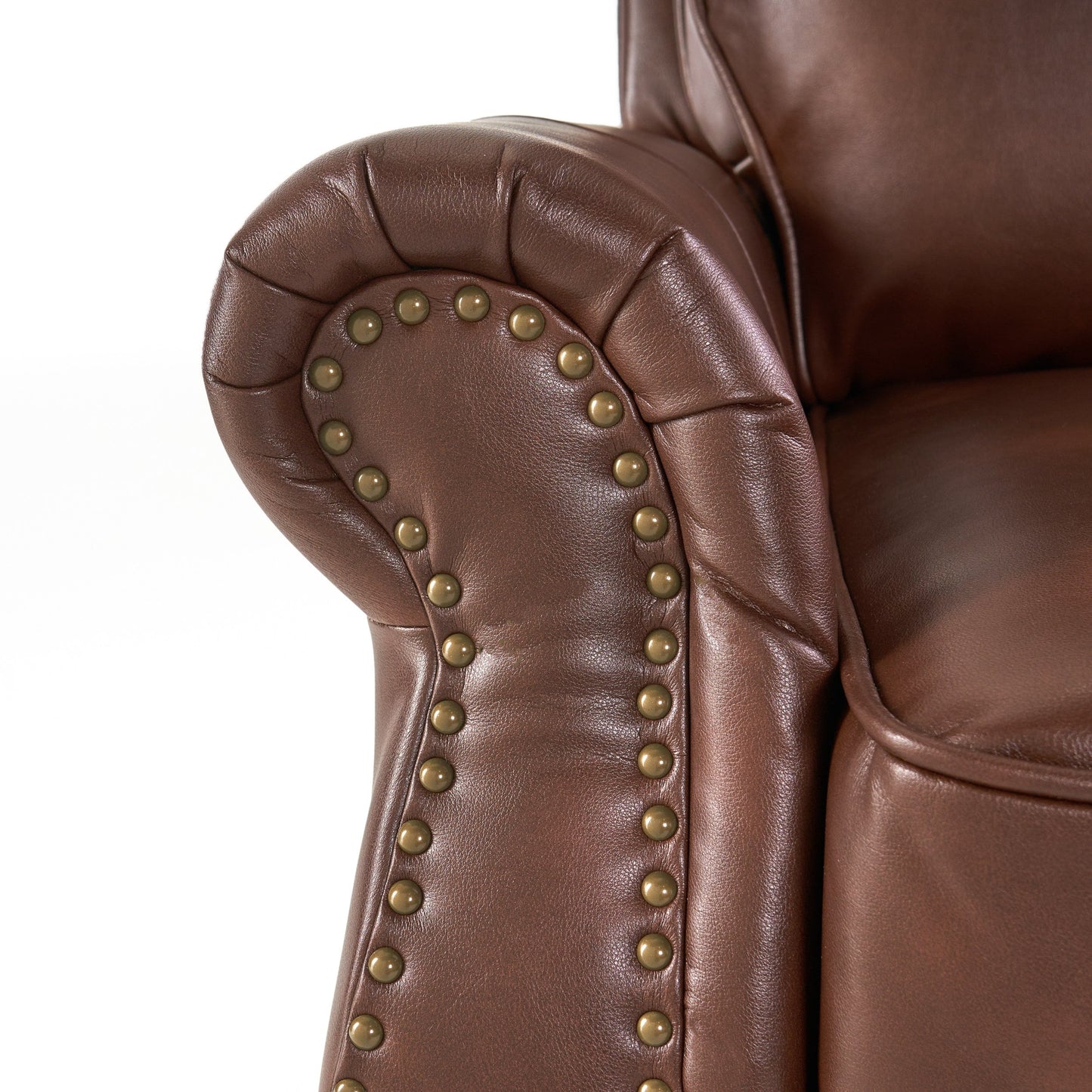 Neville 2-Tone PU Push Back Recliner by Christopher Knight Home
