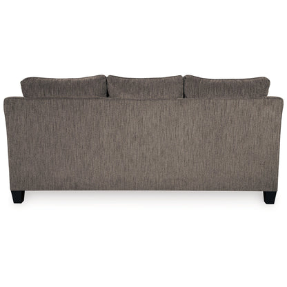 Nima Sofa, Slate Gray Polyester, Chenille, 4 Throw Pillows, 92 Inch