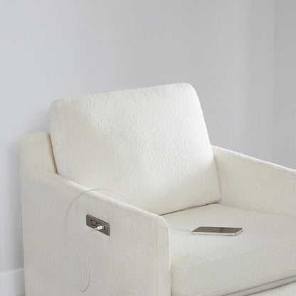 Nora Power Swivel Accent Chair Wall Hugger with Electric Footrests
