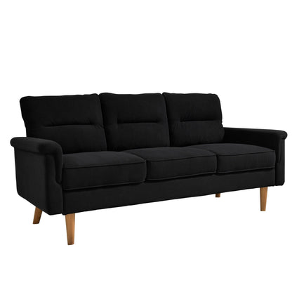 OVIOS Fluffy Cushion Wood Leg Indoor Sofa