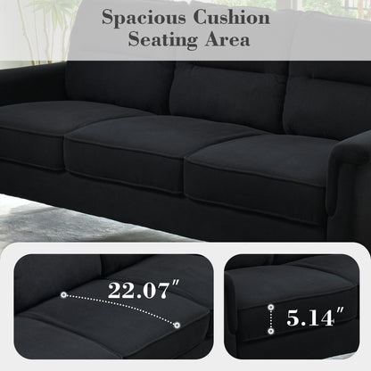 OVIOS Fluffy Cushion Wood Leg Indoor Sofa