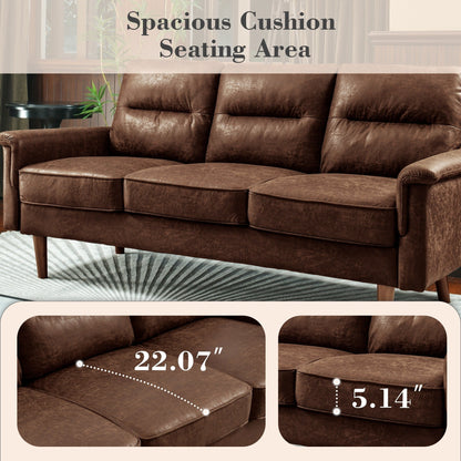 OVIOS Fluffy Cushion Wood Leg Indoor Sofa