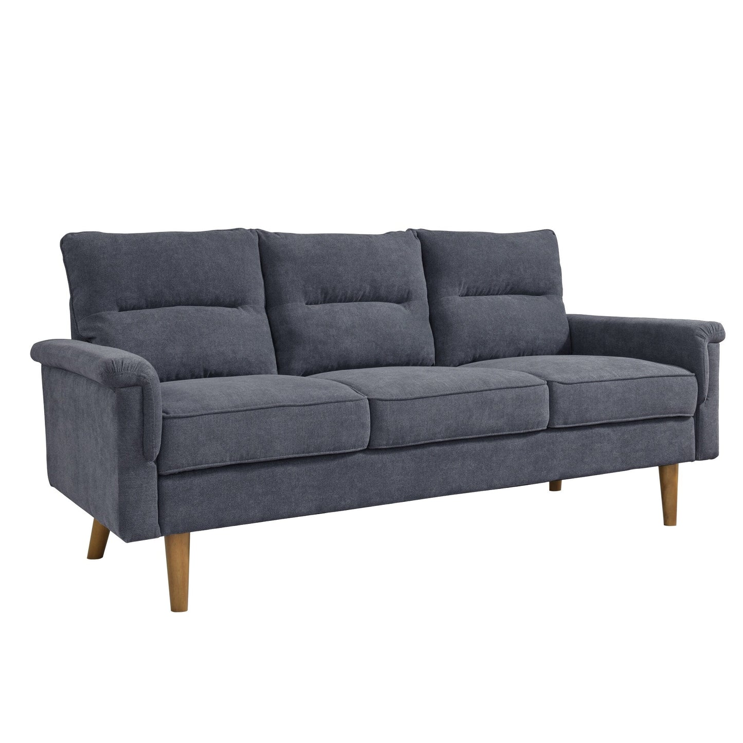 OVIOS Fluffy Cushion Wood Leg Indoor Sofa