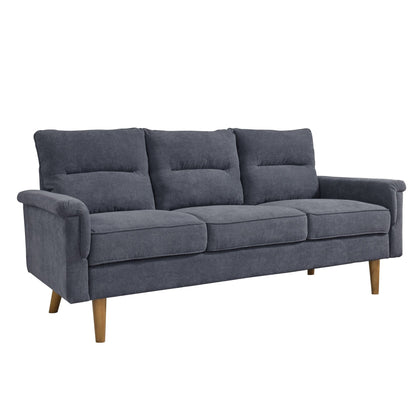 OVIOS Fluffy Cushion Wood Leg Indoor Sofa