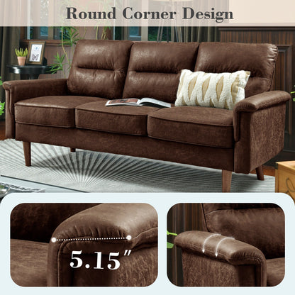 OVIOS Fluffy Cushion Wood Leg Indoor Sofa
