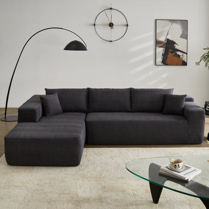 OVIOS Scratch-Resistant No Assembly Required Chaise Sofa