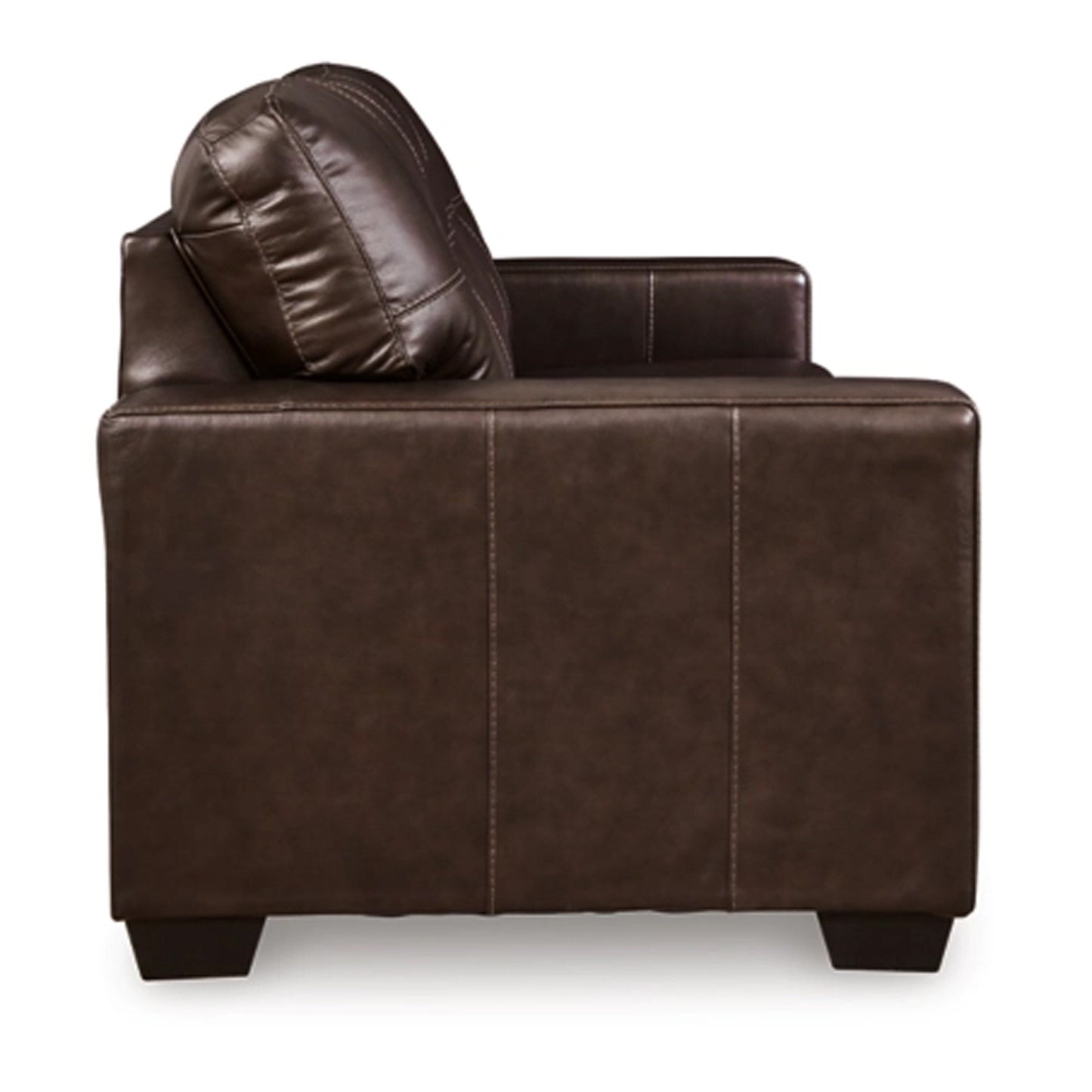 Orion Queen Sofa Sleeper, 85 Inch Dark Brown Real and Faux Leather