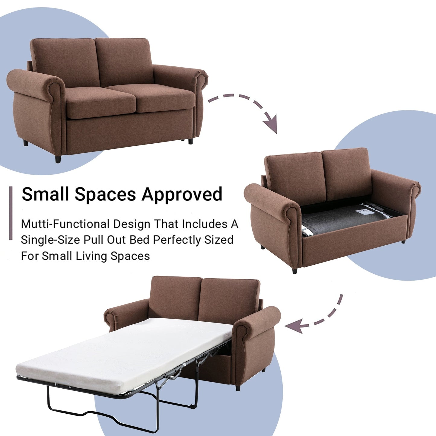 Orisfur Pull Out Sofa Bed