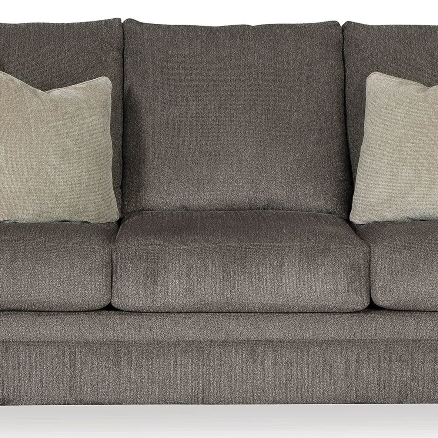 Orsten Sofa, Slate Gray Polyester, 4 Accent Throw Pillows, 92 Inch