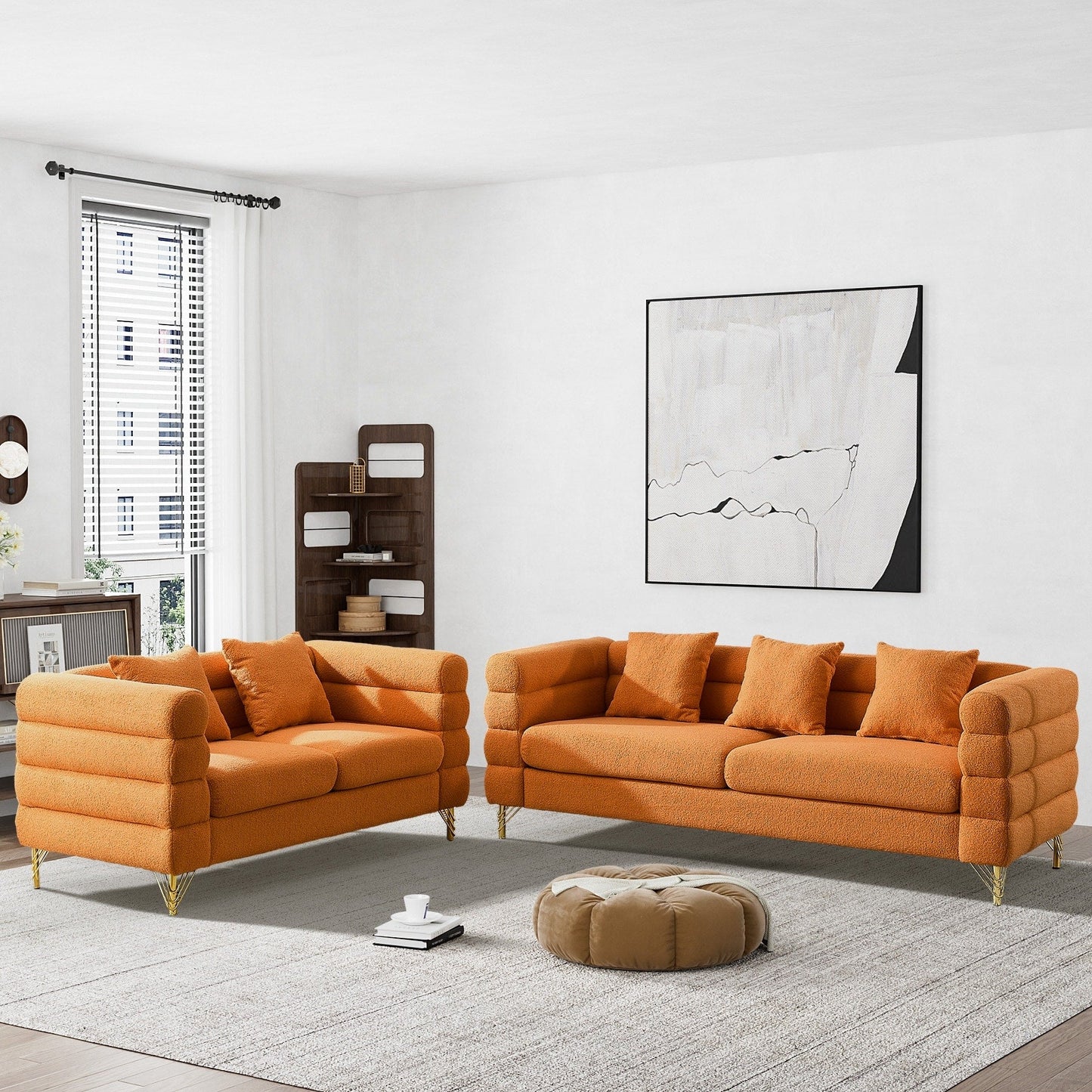 Ouyessir Mid Century Sofa Couch for Bedroom, Living Room, Lounges, Office, Apartment