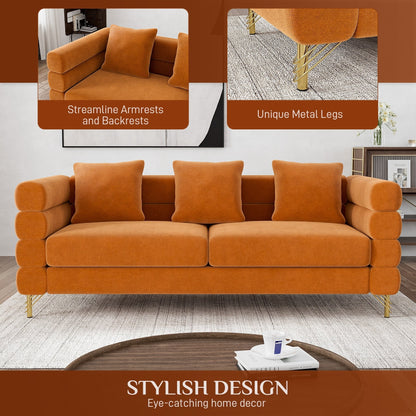 Ouyessir Mid Century Sofa Couch for Bedroom, Living Room, Lounges, Office, Apartment