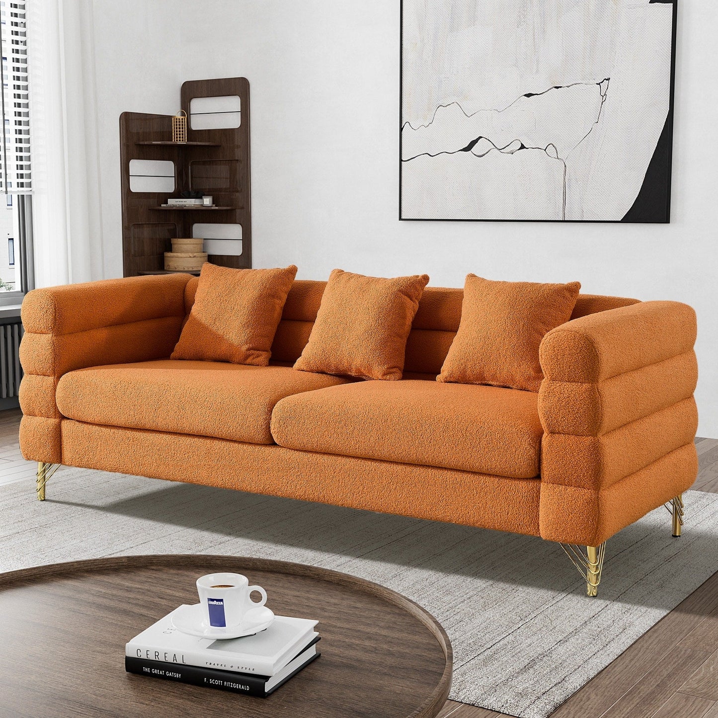 Ouyessir Mid Century Sofa Couch for Bedroom, Living Room, Lounges, Office, Apartment