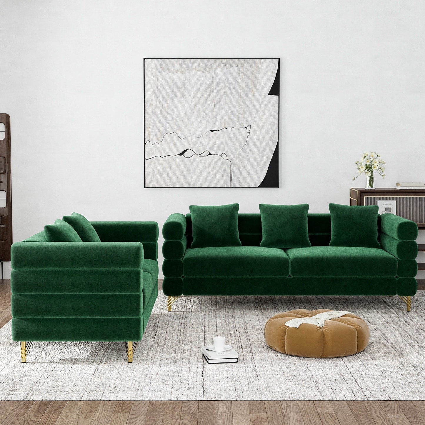 Ouyessir Mid Century Sofa Couch for Bedroom, Living Room, Lounges, Office, Apartment