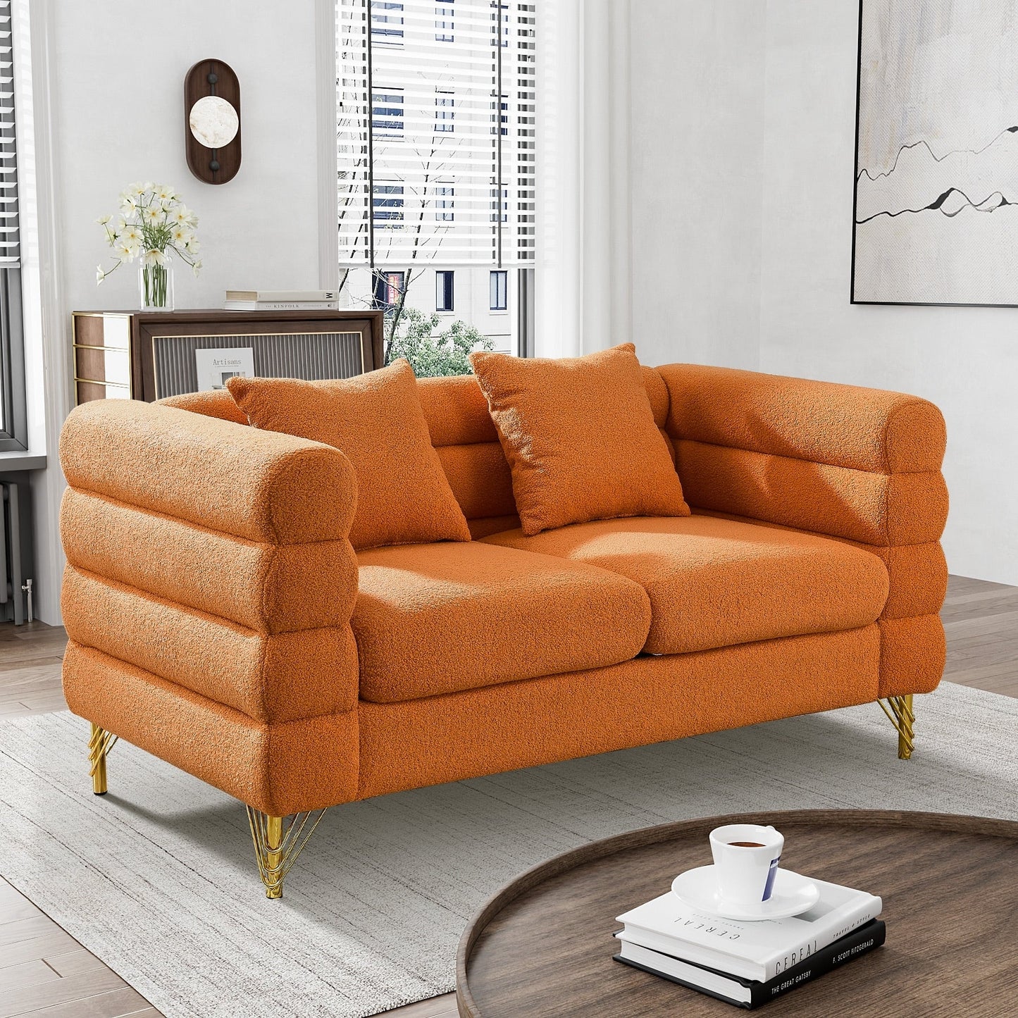 Ouyessir Mid Century Sofa Couch for Bedroom, Living Room, Lounges, Office, Apartment