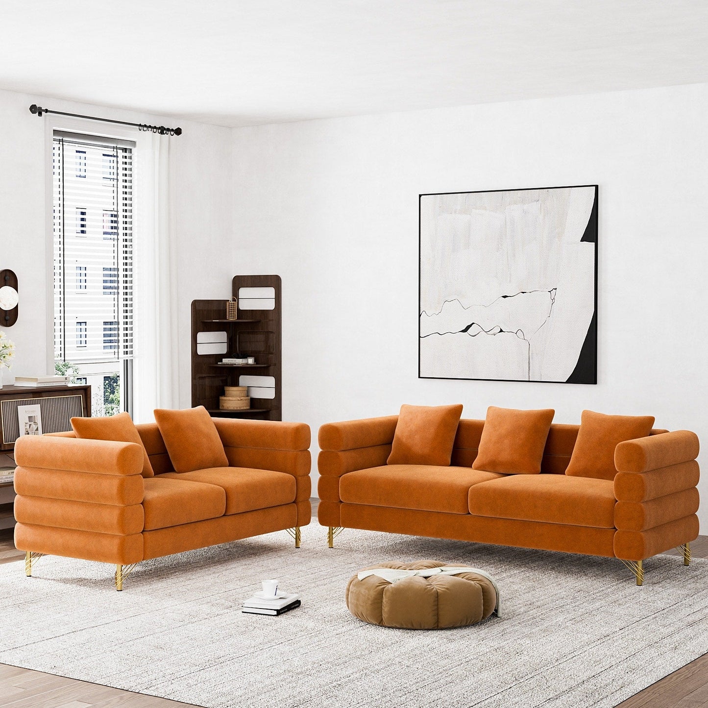 Ouyessir Mid Century Sofa Couch for Bedroom, Living Room, Lounges, Office, Apartment