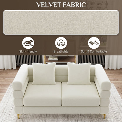 Ouyessir Mid Century Sofa Couch for Bedroom, Living Room, Lounges, Office, Apartment