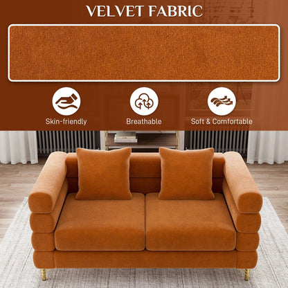 Ouyessir Mid Century Sofa Couch for Bedroom, Living Room, Lounges, Office, Apartment