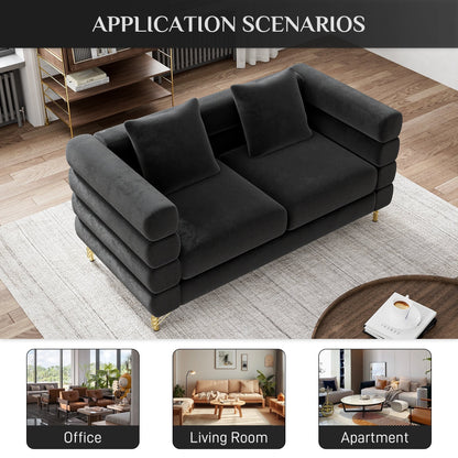Ouyessir Mid Century Sofa Couch for Bedroom, Living Room, Lounges, Office, Apartment