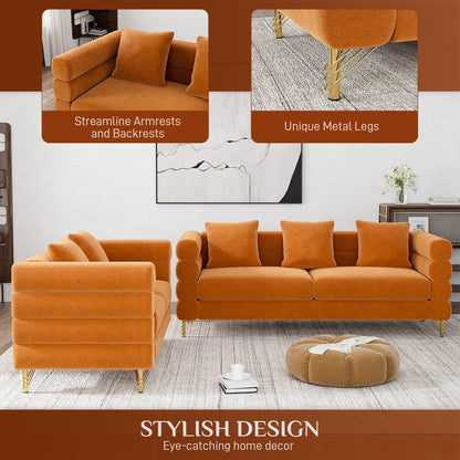Ouyessir Mid Century Sofa Couch for Bedroom, Living Room, Lounges, Office, Apartment