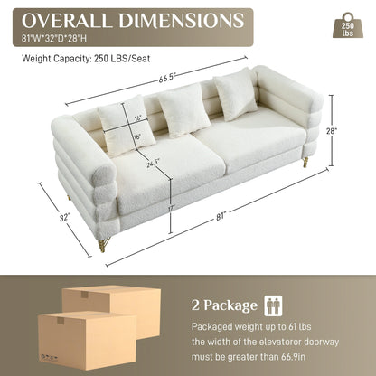 Ouyessir Mid Century Sofa Couch for Bedroom, Living Room, Lounges, Office, Apartment