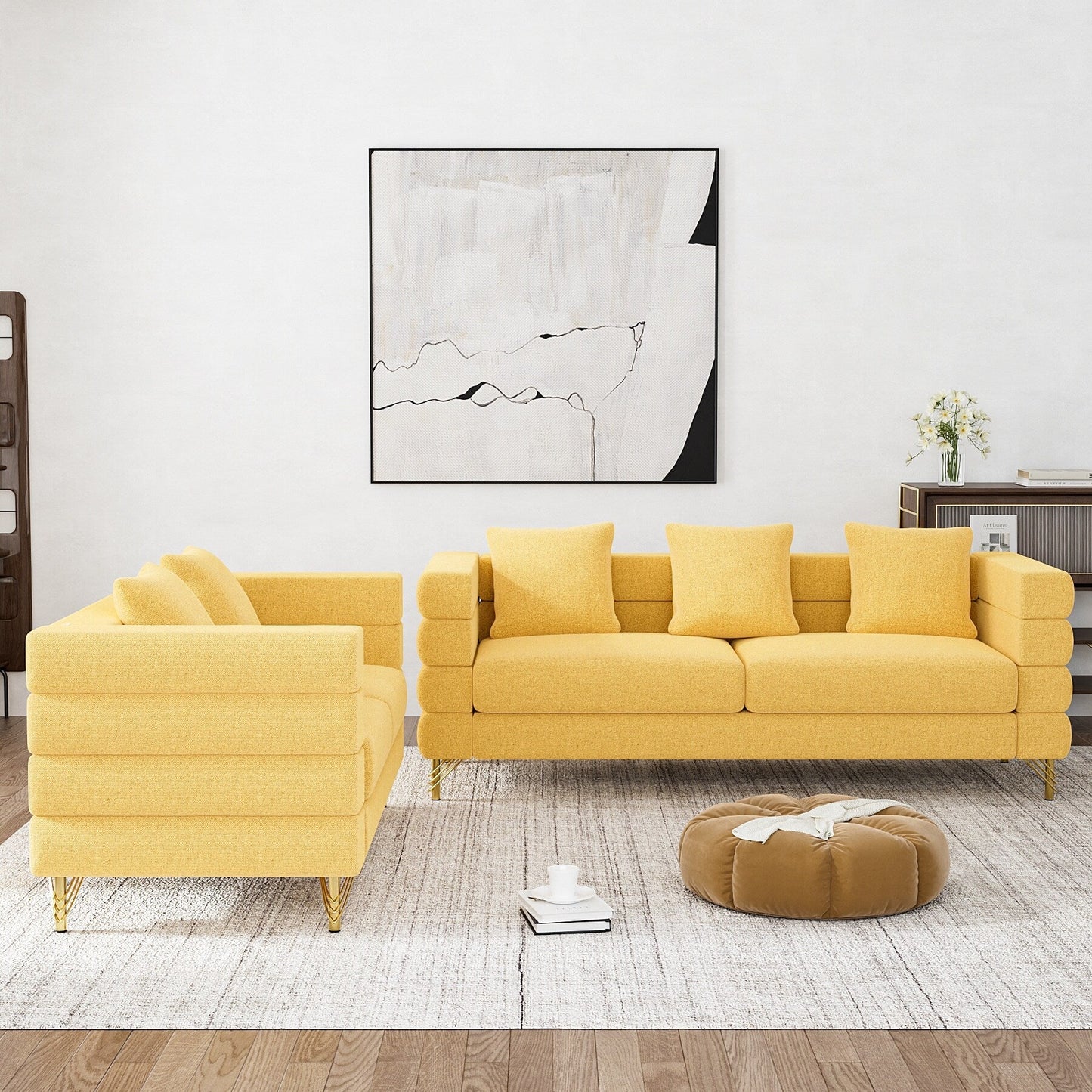 Ouyessir Mid Century Sofa Couch for Bedroom, Living Room, Lounges, Office, Apartment