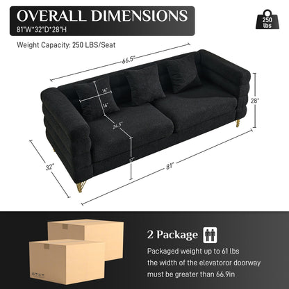 Ouyessir Mid Century Sofa Couch for Bedroom, Living Room, Lounges, Office, Apartment