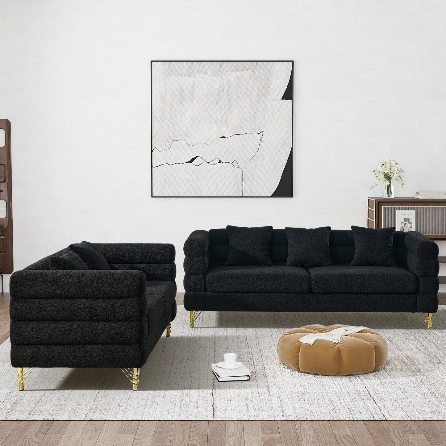 Ouyessir Mid Century Sofa Couch for Bedroom, Living Room, Lounges, Office, Apartment