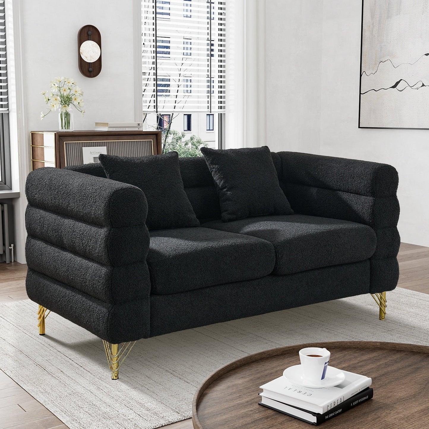 Ouyessir Mid Century Sofa Couch for Bedroom, Living Room, Lounges, Office, Apartment