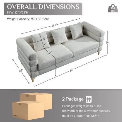 Ouyessir Mid Century Sofa Couch for Bedroom, Living Room, Lounges, Office, Apartment