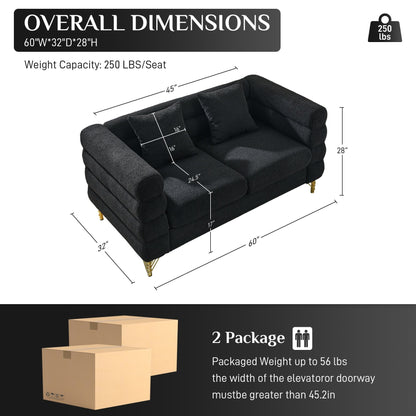 Ouyessir Mid Century Sofa Couch for Bedroom, Living Room, Lounges, Office, Apartment