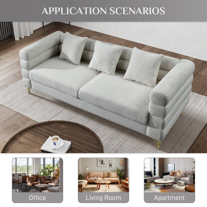 Ouyessir Mid Century Sofa Couch for Bedroom, Living Room, Lounges, Office, Apartment