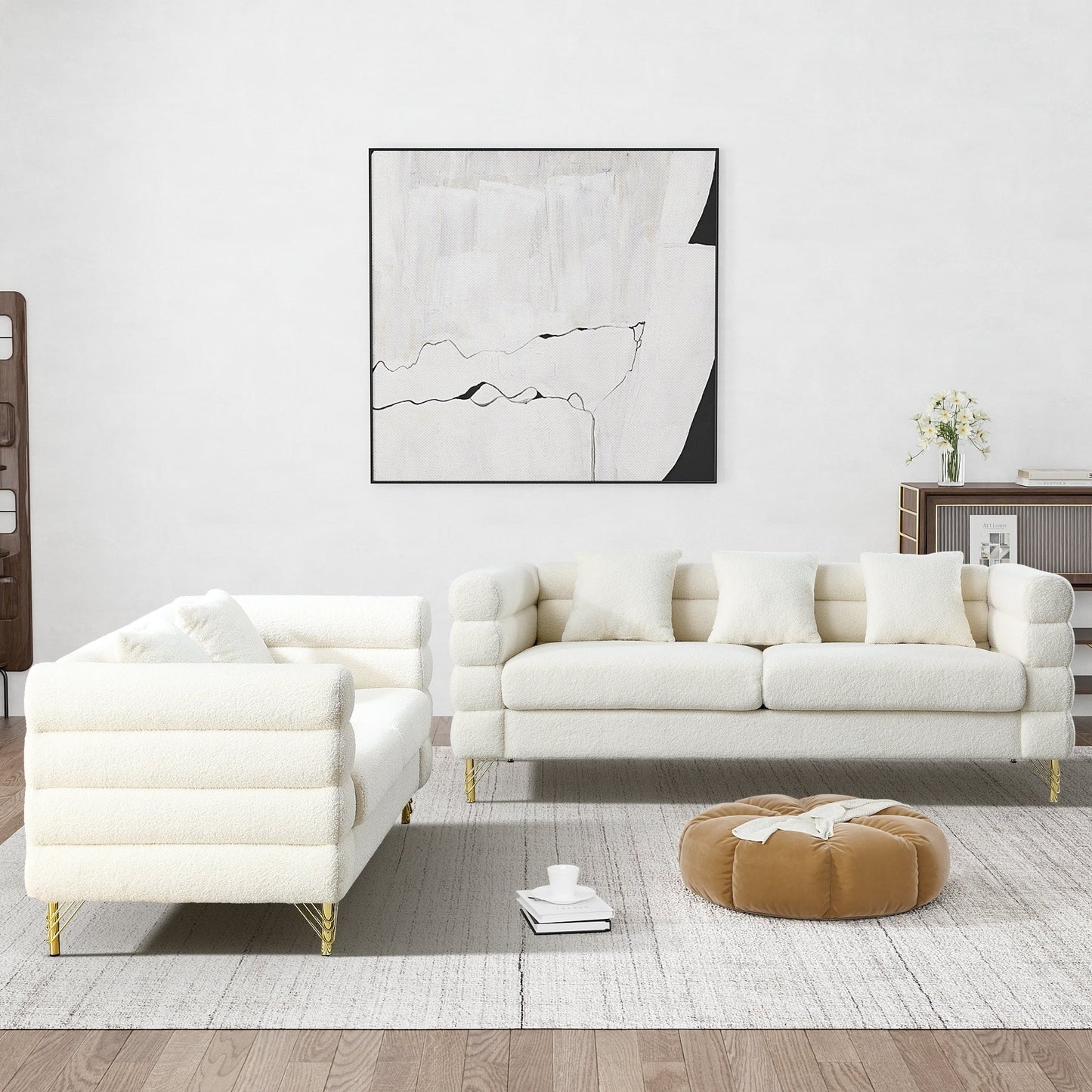 Ouyessir Mid Century Sofa Couch for Bedroom, Living Room, Lounges, Office, Apartment