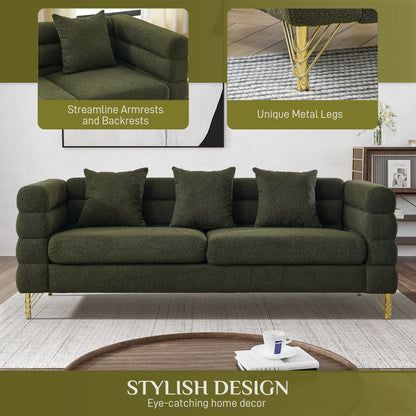 Ouyessir Mid Century Sofa Couch for Bedroom, Living Room, Lounges, Office, Apartment