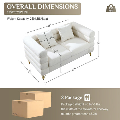 Ouyessir Mid Century Sofa Couch for Bedroom, Living Room, Lounges, Office, Apartment