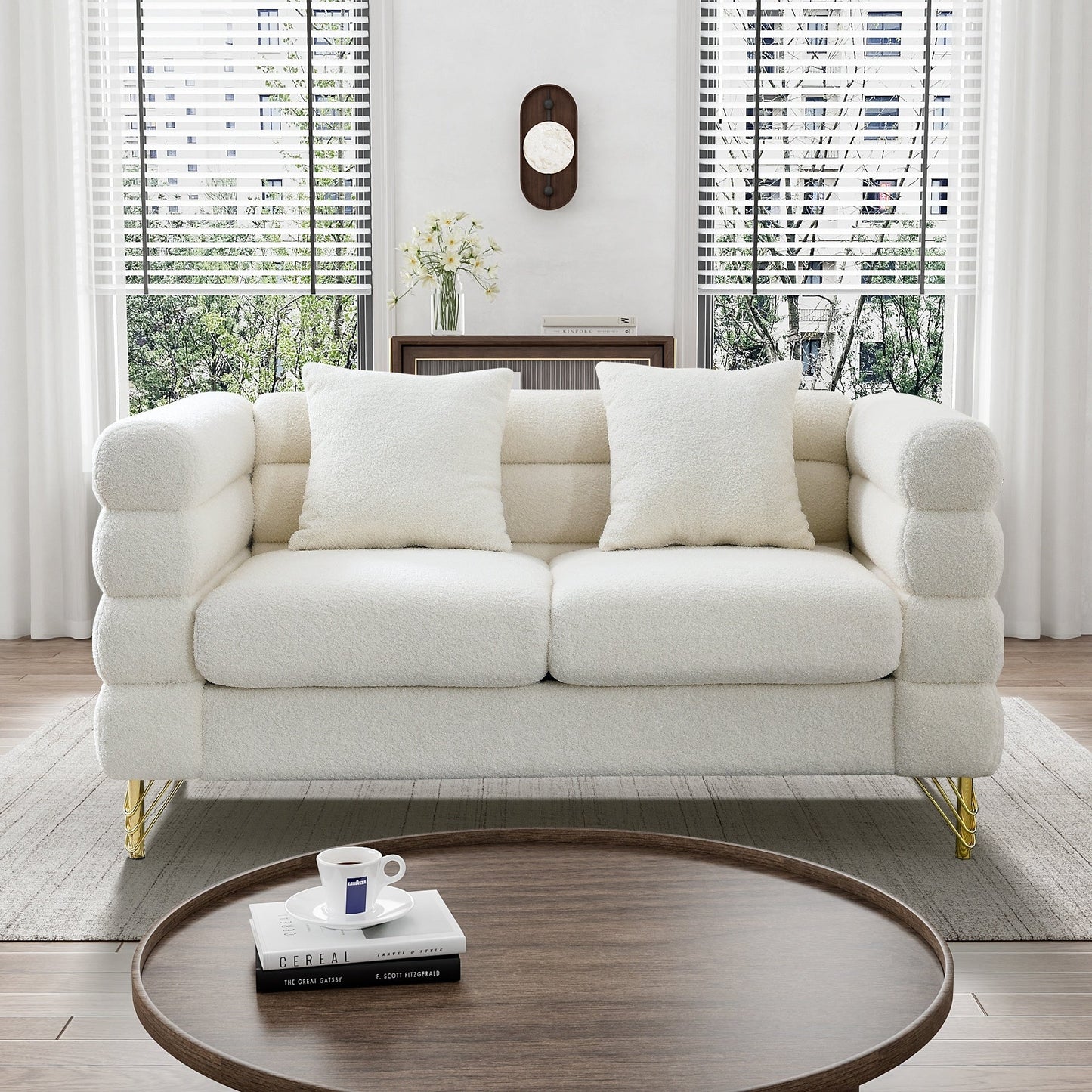 Ouyessir Mid Century Sofa Couch for Bedroom, Living Room, Lounges, Office, Apartment